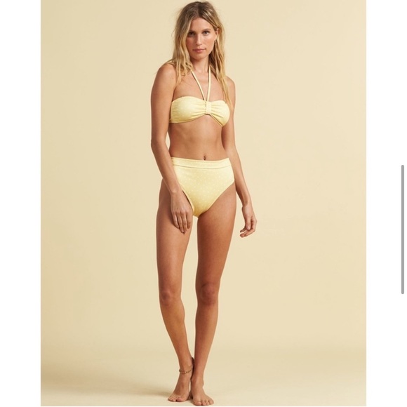 Billabong x Salty Blonde Yellow Polka Dot Bikini Set Size XL New with Tags - Picture 12 of 13